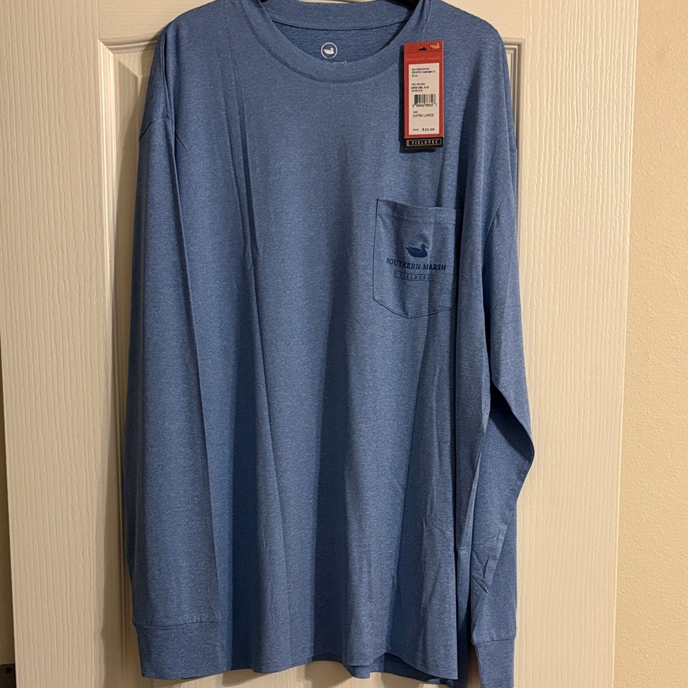 Southern Marsh Men's Blue Long Sleeve Tee